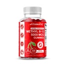 Vitamina B12 5000 mcg de força extra vitamática (Metil B12) chicletes - 120 contagem - Metabolismo de energia Suporte e Sistema Nervoso Apoio à Saúde, Natural Cherry Flavored (1)