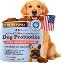 Natural Dog Company Gut Health & Canine específico probióticos mastiga, 1 mastigação diária para todos os cães, prebióticos e enzimas digestivas para digestão, gás, escabelo solto, sistema imunológico e suporte Bowel