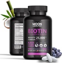 Complexo de beleza Premium Biotin 5.000 mcg com colágeno, queratina, ácido hialurônico, vitamina A, D3, B-Complex, Calcuim e óleo de coco. Crescimento do cabelo, unhas, pele. Para homens e mulheres. 60 molegels