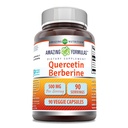 Fórmulas surpreendentes Quercetin Berberine - 250mg Berberine e 250mg Quercetin, 90 Veggie Cápsulas Suplemento