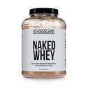 Whey NAKED Protein Supplement Powder, Chocolate, GMO Free, Soy Free, Gluten Free Aid Crescimento muscular e recuperação 60 Servings, 5 Ib