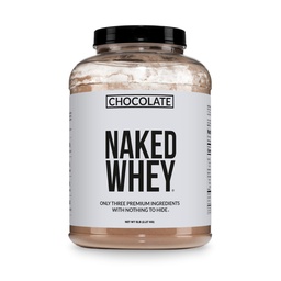 Whey NAKED Protein Supplement Powder, Chocolate, GMO Free, Soy Free, Gluten Free Aid Crescimento muscular e recuperação 60 Servings, 5 Ib