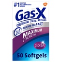 Gás-X Softgels de alívio de gás de força máxima com Simethicone 250 mg para alívio de enchimento - 50 contagem