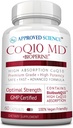 Aprovado Science® CoQ10 MD - Força extra 300mg Pure CoQ10 com BioPerine® para Absorção Mais Rápida - Suporte Optimal – 60 Cápsulas Vegan