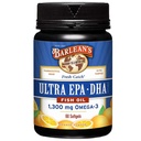 Barlean's Omega 3 Fish Oil Supplements, Suplemento Softgels para Homens e Mulheres, 1300 mg Ultra EPA e DHA Fatty Acids, laranja flavored, 60 contagem