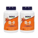 NOW Vitamina B-6 100mg,250 Cápsulas (Pacote de 2)