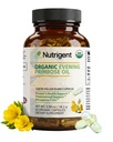 Organic Evening Primrose Oil Supplement, 940 mg 100% puro com 10% GLA, cápsulas orgânicas líquidas de alta absorção, promove a saúde da mulher & pele, frio prensado, 60 contagem