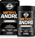 PMD Methyl Andro Hardcore - Testosterona de suporte para músculo magro e força ganha-peso e exercício desempenho- Suplemento dietético (90 Cápsulas)