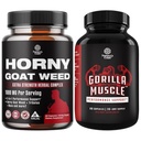 Conjunto de Complexo de Extrato de Erva de Cabra Horny para Homens e Mulheres Energia Enhanced e resistência e reforço de testosterona extra força para homens para a resistência do alargamento muscular e força