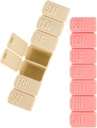 2Pack Organizador de comprimidos semanalmente, 7 dias casos de pílulas viagem diária caixa de pílulas medicina organizador caixa de pílulas 7 dia organizador semanal para óleo de peixe, cálcio comprimidos suplementos (Pink + bege)
