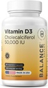 Balancebreens Vitamina D3 50.000 UI, 60 Cápsulas Veggie - Alta Potência, Suporta Saúde Imune & Osso - Semanal Uma vez