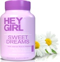 Cápsulas Sweet Dreams - Suporte natural para o sono com melatonina, L-Theanina, Raiz valeriana, Camomila, Limão Balm - 60 Cápsulas
