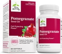 Terry naturalmente óleo de semente de romã - Suplemento dietético para apoiar a saúde cardiovascular - Suplemento de ervas não-GMO com Omega-5 e extrato de romã - 60 Softgels