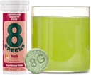 8Greens Supergreens Tablets Super Greens Powder Superfood Tablet, Metabolismo Imunidade e Foco, Verdes diários Comprimidos efervescentes, Orgânico: Aloe Vera, espirulina, chlorela, pêssego, 10 Servings
