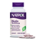 Natrol Beauty Biotin 10.000mcg Vitaminas para beleza, 100 comprimidos, 100 dias de fornecimento