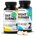 ColonBroom dia & noite queimador suplementos, pílulas para mulheres / homens com inulina, L-carnitina, Coenzyme Q 10, Grão do Paraíso e mais, Colon Broom 60 cápsulas Vegan por recipiente