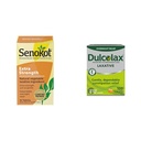 Senokot extra força Laxante vegetal natural para alívio suave durante a noite Obstipação ocasional, 36 Contagem & Dulcolax Estimulante Comprimidos Laxantes (100 Contagem) Gentil Overnight Obstipação alívio
