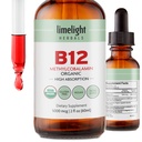 USDA Vitamina orgânica B12 Drops líquidos – 5000 mcg Metilcobalamina – Sublingual, Fast-Absorving Vegan Supplement – Energia, Metabolismo, Cérebro, Coração & Imune Support – Alcohol-Free, 60 Servings, EUA Made