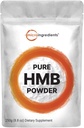 Micro Ingredientes Pó puro de HMB, 250 Grams, Poderoso suporta resistência muscular, resistência e força, Sem OGM e Vegan Friendly