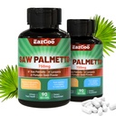 Saw Palmetto Supplement, Saw Palmetto Extract 750mg, com Lycopene, Pumpkin Seed Powder, para homens e mulheres,Não-GMOs & Gluten, Vegan, 90 cápsulas de contagem (Pacote de 2)