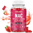 CFILIHTC NAC Gummies 600mg, N Acetil Cysteine Suplemento com Glutationa, Resveratrol, Magnésio, CoQ10, NAC Chewable para Antioxidantes e Imune Support, Strawberry Flavor 60 Gummies