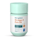 True Grace Omega-3 Fish Oil - 60 Softgels - 1400 mg EPA + DHA - Cérebro, Coração, Joint & Imune Health - Orgânico, Glúten Livre, Soja Livre