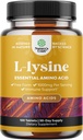 Natures Craft L-Lysine Cápsulas formulário grátis - Suplemento L-Lysine de alta resistência para saúde ocular Lip Care Colágeno Síntese e suporte imunológico - Aminoácido Essencial - 1000mg por serviço - 100 Contagem