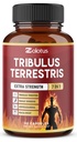 Cápsulas Tribulus Terrestris com Ashwagndha, Panax Ginseng, Saw Palmetto, Maca, Shilajit - 90 Cápsulas - 3 meses de fornecimento