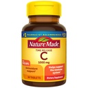 Nature Made Vitamina C 1000 mg comprimidos de liberação de tempo com Rose Hips, 60 contagem para ajudar a apoiar o sistema imunológico