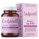 Ladywell Fertilidade + Saúde do ovo , Apoio à fertilidade , Qualidade do ovo, Ovulação e Concepção Bem-Estar Suporte , CoQ10, Folato + Ingredientes-chave , Suplemento feminino apoiado pela ciência, 60 Ct