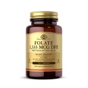 Solgar Folato 1333 MCG DFE Metafolin® 800 mcg Comprimidos, Original, 8 Onça