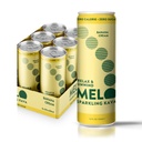 Melo Sparkling Kava Drink, Creme de banana, Bebidas não alcoólicas sem açúcar com zero calorias, Gluten Free, Vegan, 100% Natural Mocktail com 100mg Kava Root por bebida, 6 Pack, 12 oz latas