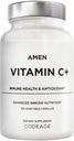 Amen Suplemento de vitamina C+ com zinco, Bioflavonóides, Quercetin, Rosa HIPS, Elderberry – Vegan, Não-GMO – 2 meses de fornecimento - 120 cápsulas