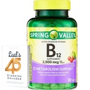 Vitamina B12 do Vale da Primavera Comprimidos de rápida dissolução Suplemento dietético . Vitamina B12 2500 mcg . Vitamina B . Complexo B12 da Vitamina para Mulheres e Homens . 120 Comprimidos Conjunto com 45 Diabetes de Lual Decodificado