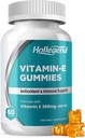 Vitamina E Gummies 268mg 400 UI, Suplemento Mastigável Natural Vitamina E para Adultos, Mulheres e Homens, Pele e Saúde Imunitária, Antioxidante, Aroma Laranja, 60 Contagem