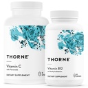 THORNE - Pacote de Bem-Estar - Vitamina C & B12 - Suporta Coração, Nervo, Imune, e Saúde do Tecido - 60 a 90 Servos