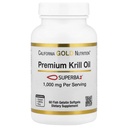California Gold Nutrition Premium Krill Oil com Superba2 Biodisponível Omega-3s da Antártida Krill - Apoio à Saúde do Coração e do Cérebro - Gluten Free, Non-GMO - 1000 mg - 60 Peixe Gelatina Softgels