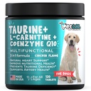 Suplemento de taurina para cães com L-Carnitina e Coenzima Q10 (CoQ10): Veto endossado para Coração Alargado (DCM), Insuficiência Cardíaca Congestiva, Deficiência de Taurina: 3-em-1