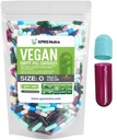 XPRS Nutra Tamanho 0 Cápsulas Vazias - 100 Contagem Cápsulas Veganas Vazias - Pílulas Vegetarianas - DIY Cápsulas Vegetais Enchimento- Tampas Veggie Pill para Suplementos Do-It-Yourself (Cor Multi)