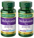 Melatonina da recompensa da natureza 5mg Dual Spectrum, suplemento de sono 100% livre de drogas, liberação rápida e liberação estendida, promove relaxamento e saúde do sono, 60 comprimidos bi-layer (Pacote de 2)