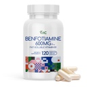 VHC Vitamina B1 Benfotiamina 600mg Suplemento 5X Tempo gordura-solúvel Thiamina Vitamina B1- Max Boost Biodisponível Tiamina B1 Níveis-120 Veggie Cápsulas, Não-GMO, Soy Free- Made in USA