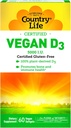 País Vida Vegan D3, 60 Contagem