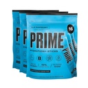 HIDRAÇÃO PRIMATIVA+ Sticks Blue Framboesa □ Hydration Pó Único Serve Sticks □ Pó de Eletrólito na Go □ 250mg BCAAs, B Vitaminas, Antioxidantes □ Baixo açúcar