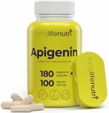 LongLifeNutri Apigenin 100mg – Bioflavonoid Natural de Extrato de Camomila, 180 Cápsulas Vegetarianas, Suplemento para Sono, Humor e Relaxamento, Fonte de 6 meses, Certificado GMP, Made in USA