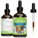 Bem-estar do animal de estimação Jovem no coração para cães - Saúde do Coração, Sistema Circulatório e Cardiovascular, Hawthorn, Motherwort, Schisandra - Veterinária-Formulada Suplemento de ervas 4 fl oz (118 ml)