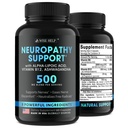 Neuropatia Suporte Nervo Natural Desconforto Alívio - Made in USA - Antioxidante Nervo para Neuralgia Trigeminal, Diabético e Periférico Neuropatia - Mãos, Pescoço, Pés e Dedos Fórmula de Tratamento - 60 Caps