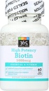 365 por mercado inteiro de alimentos, alta potência biotina 5000mcg, 60 ct