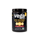 Vega esporte açúcar livre pré-treino Energizador, Morango limonada - Pré-treino em pó para mulheres e homens, Suporta energia e foco, Eletrólitos, Vegan, Keto, Sem glúten, Não OGM, 4.3 oz