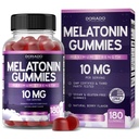 Melatonina Gummies 10mg para Adultos (180 Count) - Rápido Dissolver Melatonina Gummies - Gummy para Adultos Contém 10mg - Alta potência - Misturado sabor Berry - Não-GMO, Vegan Suplemento & Made in USA