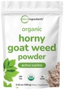 Máxima força orgânica cabra pura tesão erva com Icariins ativos para homens e mulheres, 100 Grams, pó epimédico orgânico para energia e sistema imunológico Booster, Filler grátis e Vegan Friendly